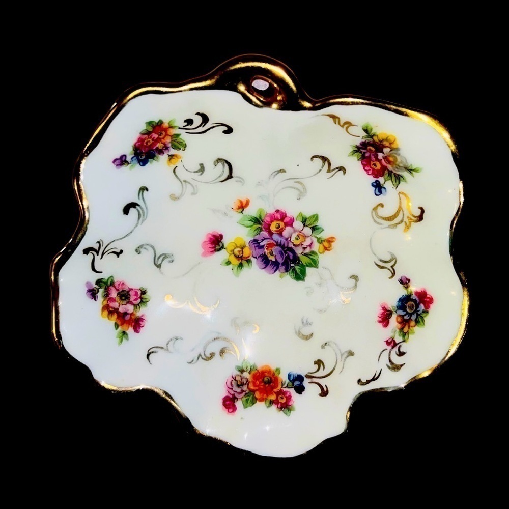 VINTAGE Leaf Floral Gold Trinket~Candy~Nut Dish Made In France
